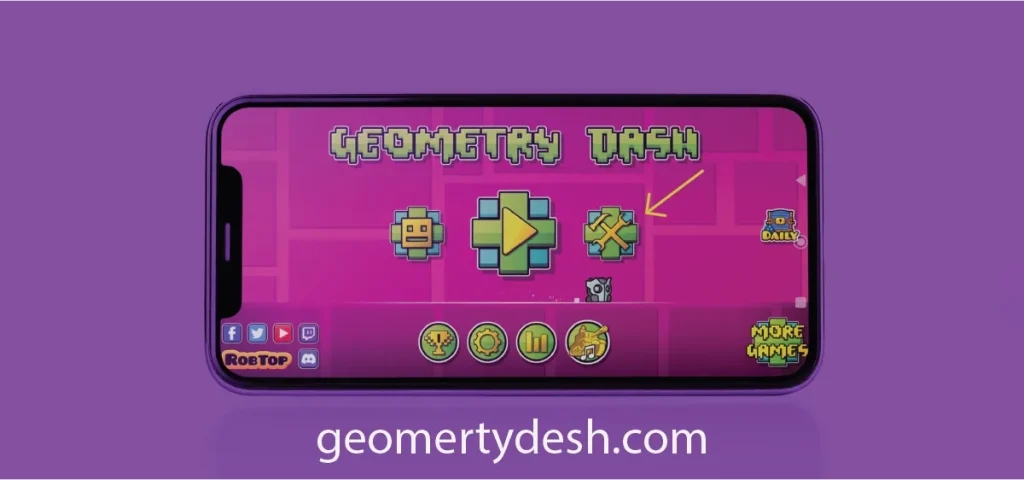 Geometry Dash interface